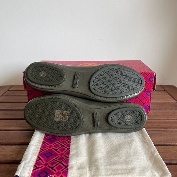 Tory Burch Minnie Ballet Travel Leather Flats Moss Women Size 5.5(141368)$228 - Picture 10 of 15